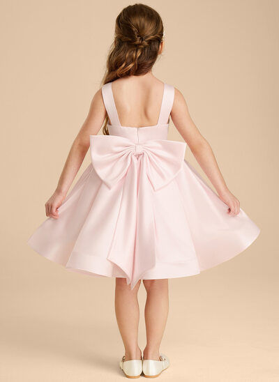 A-line Bow Satin Dress