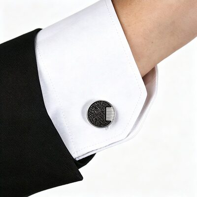 JJ's House Alloy Modern Round Cufflinks（Set of 2)
