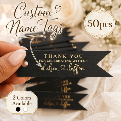 1 set/50 pezzi personalizzato etichette per bomboniere di matrimonio sposa regali carta