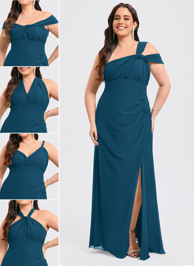 Trumpet/Mermaid Off the Shoulder Ruffle Chiffon Dress