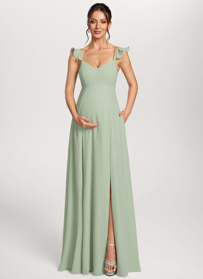 Umstandskleid in A-Linie aus Chiffon