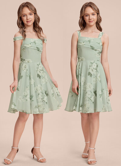 Ball-Gown/Princess Flower Convertible Chiffon Dress