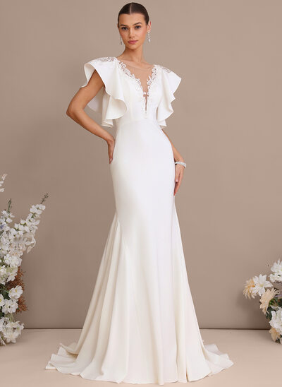 Vestido corte sirena de encaje