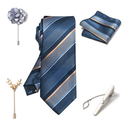 Classic Men's Modern Polyester Tie Sets (Set of 5) 