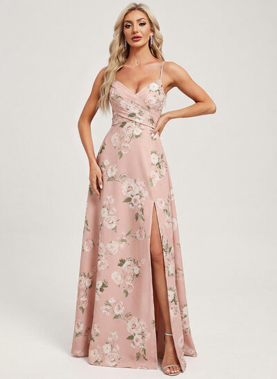 Trapèze fronces satin mat robe