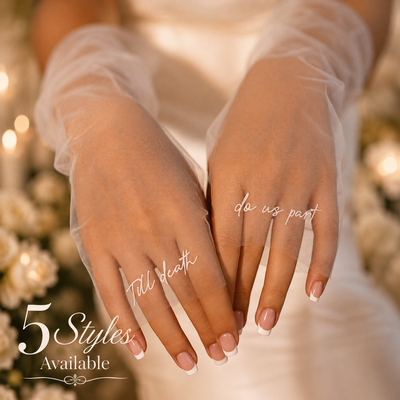 1 par guantes de novia sin dedos de tul regalos de la novia encaje