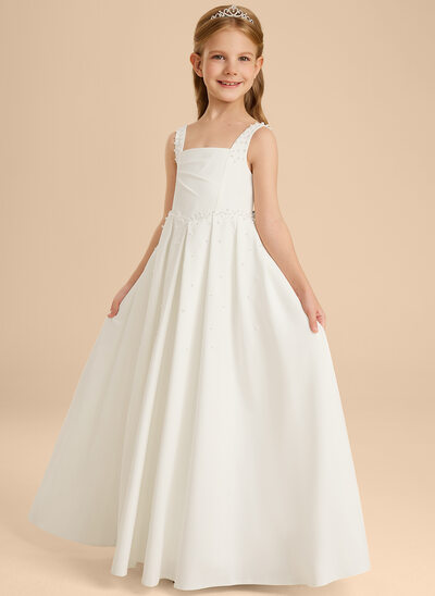 A-line Beading Stretch Crepe Dress