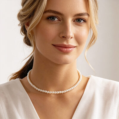 Minimalist Pearl Necklace Wedding Jewelry For Mother