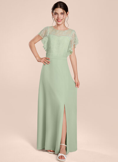 A-line Ruffles Chiffon Dress