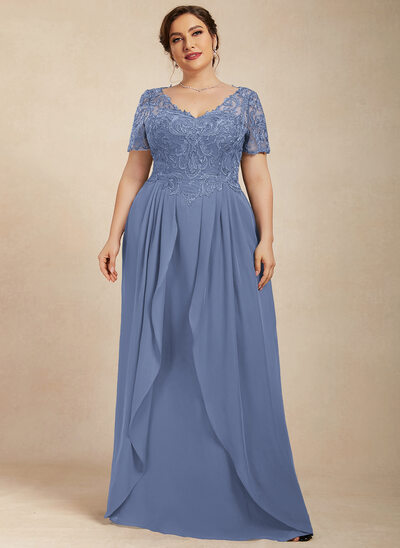 A-line V-Neck Lace Dress