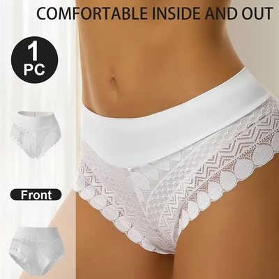 ALL DAY High Waist  Tummy Control  Cotton Lined Lace Thong