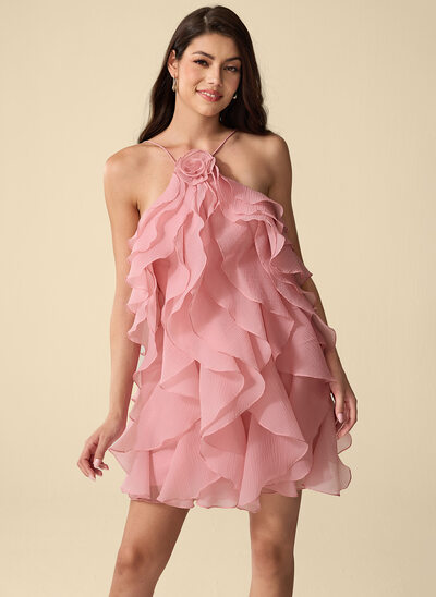 Kleid in A-Linie mit Neckholder Ärmellos