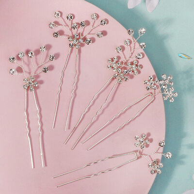 Rhinestone Sett Hårnåler Hårtilbehør bryllup Hårpynt (Sett med 5) 