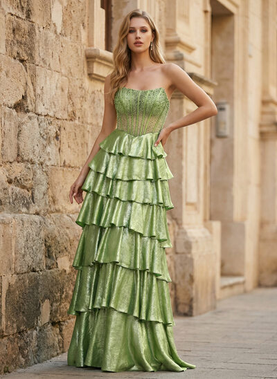 Bez ramiączek Stras/ Krysztal Górski Metaliczny Sukienka