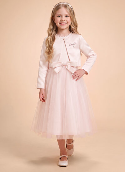 A-line Bow Tulle Dress
