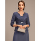 Lace 1/2 Sleeves Formal Mother's Wrap Jacket With Button Rhinestones 