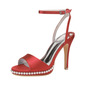 Women's Wedding Shoes Satin High Heel Platform Open Toe Wedding Sandals Bridal Shoes Bridesmaid Shoes Pearl Elegant Wedding Party Shoes 