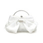 Bowknot Wedding Satin Evening Bags in White 