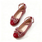 Girl's Flats Princess Shoes Party Bowknot Faux Leather Round Toe Flat Heel Shoes 