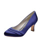 Women's Wedding Shoes Satin High Heel Round Toe Wedding Heels Bridesmaid Shoes Vintage Simple Wedding Shoes 