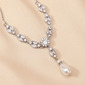 Elegant Zirkonia Perle Hochzeit Halskette Ohrringe Schmucksets (Set von 2) 