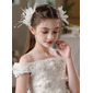 Rhinestones Faux Feather Flower Girl Headpieces (Set of 2) 