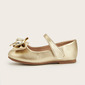 Girl's Flats Flower Girl Shoes Daily Party Mary Jane Bowknot Leatherette Round Toe Flat Heel Shoes 