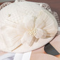 Women's Vintage Winter Flower Silkabaca Wool Wedding Tea Party Bowler Hats 