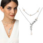 Elegant Pearl Lariat Necklace 