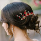 Rhinestone Floral Hair Combs Hair Accessories Wedding Headpieces 
