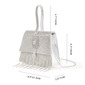 Rhinestone Tassels Party Evening PU Evening Bags in Silver 