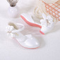 Girl's Flower Girl Shoes Wedding Party Bowknot Pearl Rhinestone Faux Leather Round Toe Low Heel Shoes 