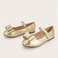 Girl's Flats Flower Girl Shoes Daily Party Mary Jane Bowknot Leatherette Round Toe Flat Heel Shoes 