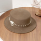 Flat Brim Winter Beading Wool Special Occasion Wedding Hats 