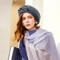 Women's Elegant Winter Beading Wool Wedding Cocktail Beret Hats 