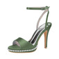 Women's Wedding Shoes Satin High Heel Platform Open Toe Wedding Sandals Bridal Shoes Bridesmaid Shoes Pearl Elegant Wedding Party Shoes 