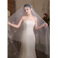 Pearl Butterfly Cut Edge Single Tier Bridal Cathedral Length 118" Wedding Veils 