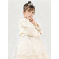 Faux Fur Long Sleeves Flower Girl Wraps 