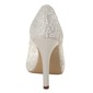 Vrouwen bruidsschoenen kant hoge hak plateau peepteen pumps bruiloft hakken bruidsschoenen elegant eenvoudig huwelijk avond schoenen 