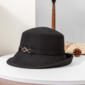 Women's Simple Winter Band Wool Wedding Tea Party Bowler Hats 