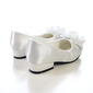 Girl's pumps bloemenmeisje schoenen huwelijk feest junior bruidsmeisje schoenen bloem satijn ronde neus low heel schoenen 