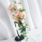 Artificial Wedding Flowers Cascade Silk Cloth Roses Bridal Bouquets 