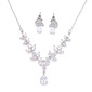 Gorgeous Cubic Zirconia Wedding Earrings Necklace Jewelry Set Jewelry Sets (Set of 2) 