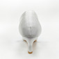 Women's Wedding Shoes Satin High Heel Round Toe Bridal Shoes Wedding Boots Vintage Wedding Party Prom Shoes 