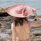 Femmes sinamay bord large chapeau de cérémonie pour l'église avec arc torsadé pour le kentucky derby ascot