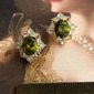 Formal Vintage Peridot Stud Earrings 