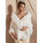 Faux Fur Wedding Bridal Shawl 