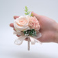 1 PC Artificial Wedding Flowers Silk Cloth Roses Boutonniere 