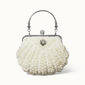 Pearl Rhinestone Elegant Party Evening Polyester Evening Bags in Ivory 