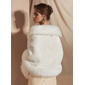 Faux Fur Wedding Bridal Shawl 